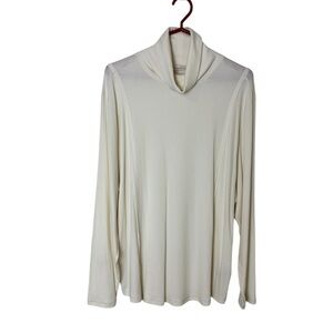 Soft Surroundings SoftEssential Long Sleeve Pima Turtleneck Ivory NWT Size 3X